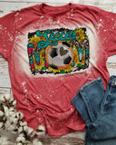 Soccer Bleach Print T-Shirt