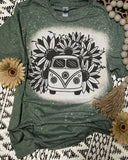 Sunflowers Bleached Unisex Tee