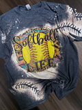 Softball Life Bleached Shirt