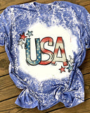 Merica Printed Bleached T-Shirt