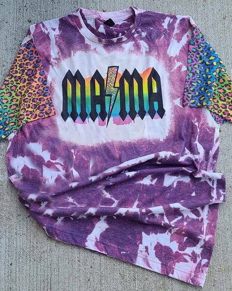 Mama Bleached Print Shirt
