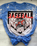 Baseball Mom Bleached T-Shirt