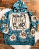 Leopard Straight Outta Patience Mom Life Hooded Sweatshirt Bleached