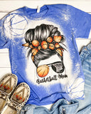 Basketball Mom Bleached T-Shirt