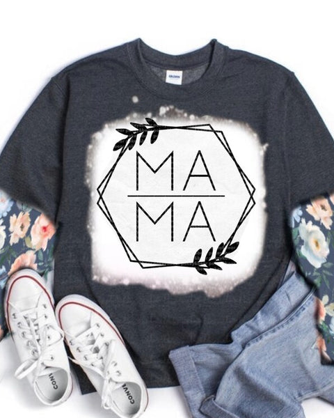 Floral Sleeve Bleached Sleeve Mama Sweatshirt