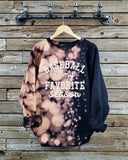 Baseball Is My Favorite Season Reverse Tie Dye Sweatshirt