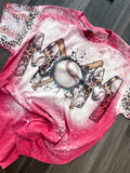 Baseball Mom Bleached T-Shirt