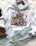 MY HEART IS ON THE FIELD Baseball-print Hooded Sweatshirt