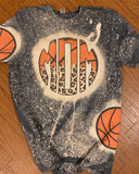 Basketball Mom Bleached T-Shirt